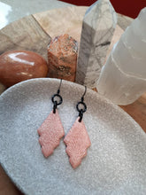 Load image into Gallery viewer, Glitzy moth wings dangle handmade earrings polymer clay earthy