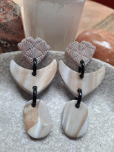 Load image into Gallery viewer, Toffee stud handmade earrings polymer clay earthy