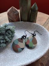 Load image into Gallery viewer, Magic forest dangle handmade earrings polymer clay earthy