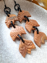 Load image into Gallery viewer, Mahogany dangle handmade earrings polymer clay earthy