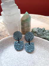 Load image into Gallery viewer, Stormy sky stud handmade earrings polymer clay earthy