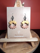 Load image into Gallery viewer, Sunshine dangle handmade earrings polymer clay earthy