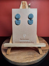 Load image into Gallery viewer, Stormy sky stud handmade earrings polymer clay earthy
