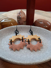 Load image into Gallery viewer, Sunshine dangle handmade earrings polymer clay earthy