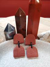 Load image into Gallery viewer, Hot embers stud handmade earrings polymer clay earthy