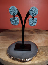 Load image into Gallery viewer, Stormy sky stud handmade earrings polymer clay earthy