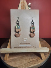 Load image into Gallery viewer, Nutmeg dangle handmade earrings polymer clay earthy