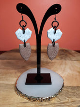 Load image into Gallery viewer, Sandstone dangle handmade earrings polymer clay earthy