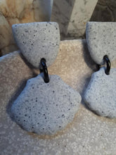 Load image into Gallery viewer, Granite stud handmade earrings polymer clay earthy