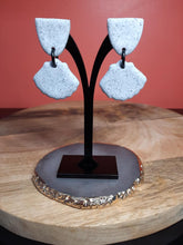 Load image into Gallery viewer, Granite stud handmade earrings polymer clay earthy
