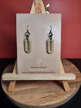 Load image into Gallery viewer, She oak dangle handmade earrings polymer clay earthy