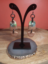 Load image into Gallery viewer, Nutmeg dangle handmade earrings polymer clay earthy