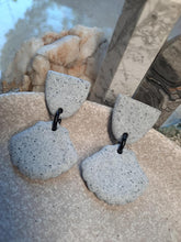Load image into Gallery viewer, Granite stud handmade earrings polymer clay earthy