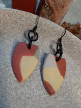 Load image into Gallery viewer, SALE Quiet moments dangle handmade earrings polymer clay earthy
