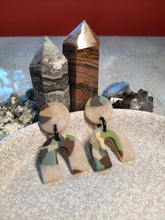 Load image into Gallery viewer, SALE Fawn rainbow stud handmade earrings polymer clay earthy