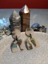 Load image into Gallery viewer, SALE Fawn rainbow stud handmade earrings polymer clay earthy