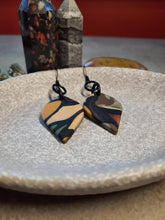 Load image into Gallery viewer, Ivy leaves dangle handmade earrings polymer clay earthy