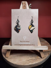 Load image into Gallery viewer, Ivy leaves dangle handmade earrings polymer clay earthy