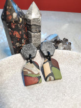 Load image into Gallery viewer, SALE Rookwood stud handmade earrings polymer clay earthy