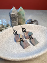 Load image into Gallery viewer, SALE River rocks dangle handmade earrings polymer clay earthy