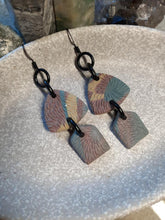 Load image into Gallery viewer, SALE River rocks dangle handmade earrings polymer clay earthy
