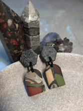 Load image into Gallery viewer, SALE Rookwood stud handmade earrings polymer clay earthy