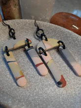 Load image into Gallery viewer, SALE Pastel pretties dangle handmade earrings polymer clay earthy