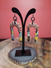 Load image into Gallery viewer, SALE Vale mist stud handmade earrings polymer clay earthy
