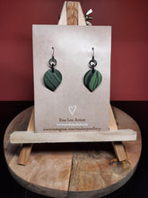 Load image into Gallery viewer, Minty fresh dangle handmade earrings polymer clay earthy
