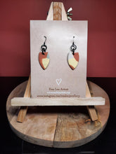Load image into Gallery viewer, SALE Quiet moments dangle handmade earrings polymer clay earthy