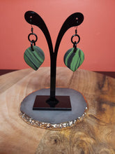 Load image into Gallery viewer, Minty fresh dangle handmade earrings polymer clay earthy