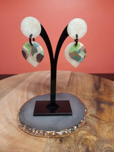 Load image into Gallery viewer, SALE Grey cashmere stud handmade earrings polymer clay earthy