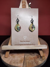 Load image into Gallery viewer, SALE Golden rays dangle handmade earrings polymer clay earthy