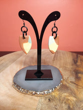 Load image into Gallery viewer, SALE Quiet moments dangle handmade earrings polymer clay earthy