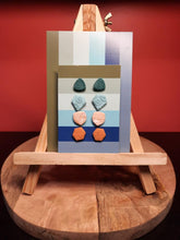 Load image into Gallery viewer, Heartland stud set of 4 handmade earrings polymer clay earthy