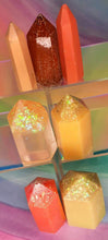 Load image into Gallery viewer, Resin crystal set in Autumn amber tones
