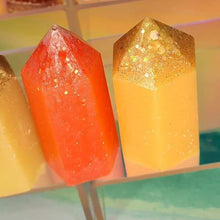 Load image into Gallery viewer, Resin crystal set in Autumn amber tones