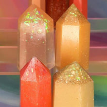 Load image into Gallery viewer, Resin crystal set in Autumn amber tones