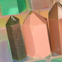 Load image into Gallery viewer, Resin crystal set in earthy forest tones