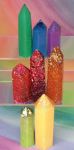 Load image into Gallery viewer, Resin crystal set in rainbow tones