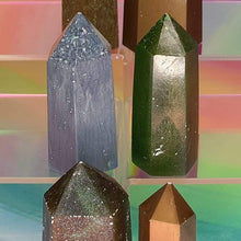 Load image into Gallery viewer, Resin crystal set in gold & earthy tones