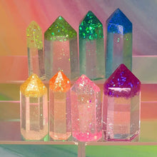 Load image into Gallery viewer, Resin crystal set in rainbow clear tones