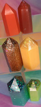 Load image into Gallery viewer, Resin crystal set in summer fruit tones