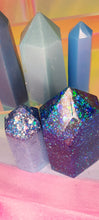 Load image into Gallery viewer, Resin crystal set in midnight blue tones
