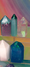 Load image into Gallery viewer, Resin crystal set in frozen ice tones