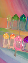 Load image into Gallery viewer, Resin crystal set in rainbow clear tones
