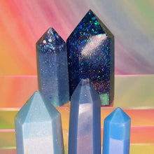 Load image into Gallery viewer, Resin crystal set in midnight blue tones