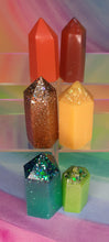 Load image into Gallery viewer, Resin crystal set in summer fruit tones