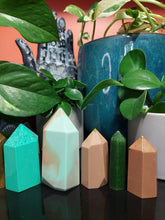 Load image into Gallery viewer, Resin crystal set in earthy forest tones