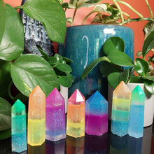Load image into Gallery viewer, Resin crystal set in layered glitter tones